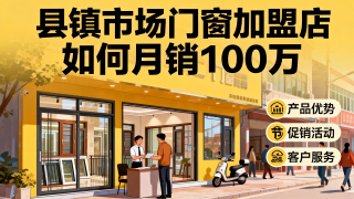 縣鎮(zhèn)市場(chǎng)門窗加盟店如何月銷100萬